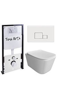 Комплект TONI ARTI TA-01 + Noche с сиденьем с микролифтом, с клавишей Tocco TA-0062