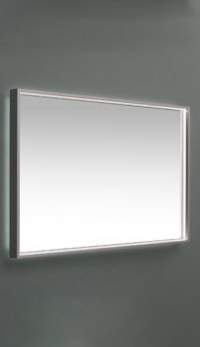Зеркало DE AQUA Алюминиум 140x75 с подсветкой по периметру