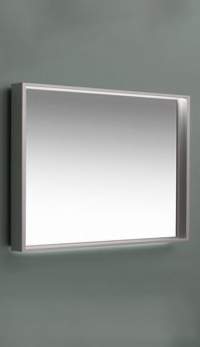 Зеркало DE AQUA Алюминиум 140x75 подсветка 2 стороны
