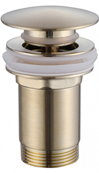 Донный клапан ABBER AF0010G с переливом, золото матовое