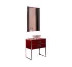 Комплект мебели ARMADI ART Monaco 80 со столешницей бордо, фурнитура хром