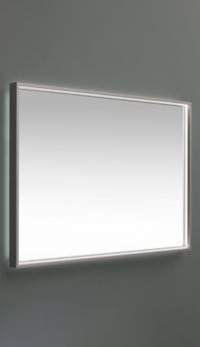 Зеркало DE AQUA Алюминиум 100x75 с подсветкой по периметру